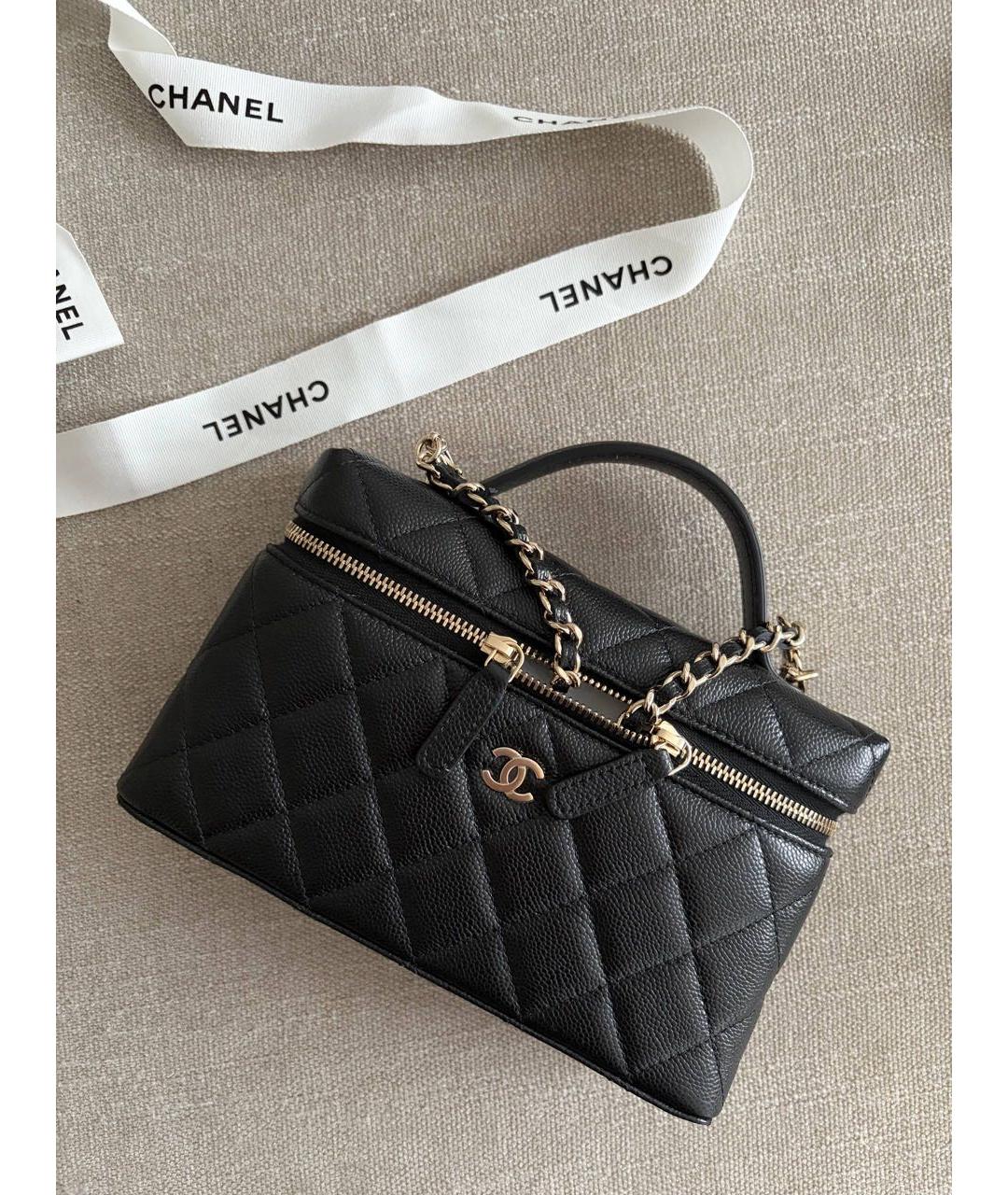 CHANEL Черная кожаная сумка через плечо, фото 4