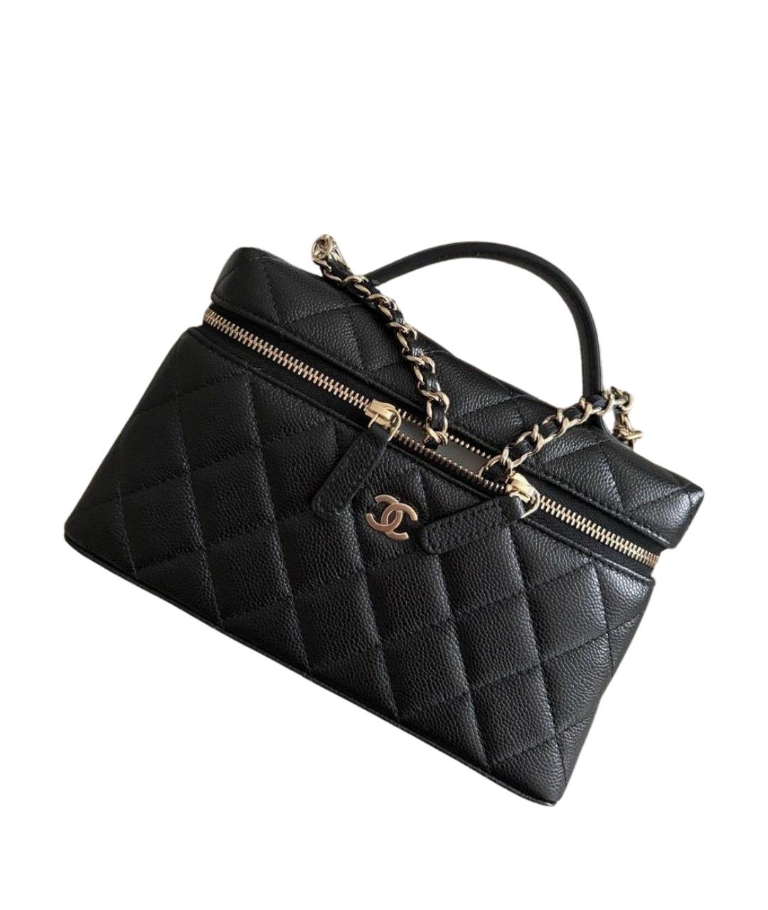 CHANEL Черная кожаная сумка через плечо, фото 1