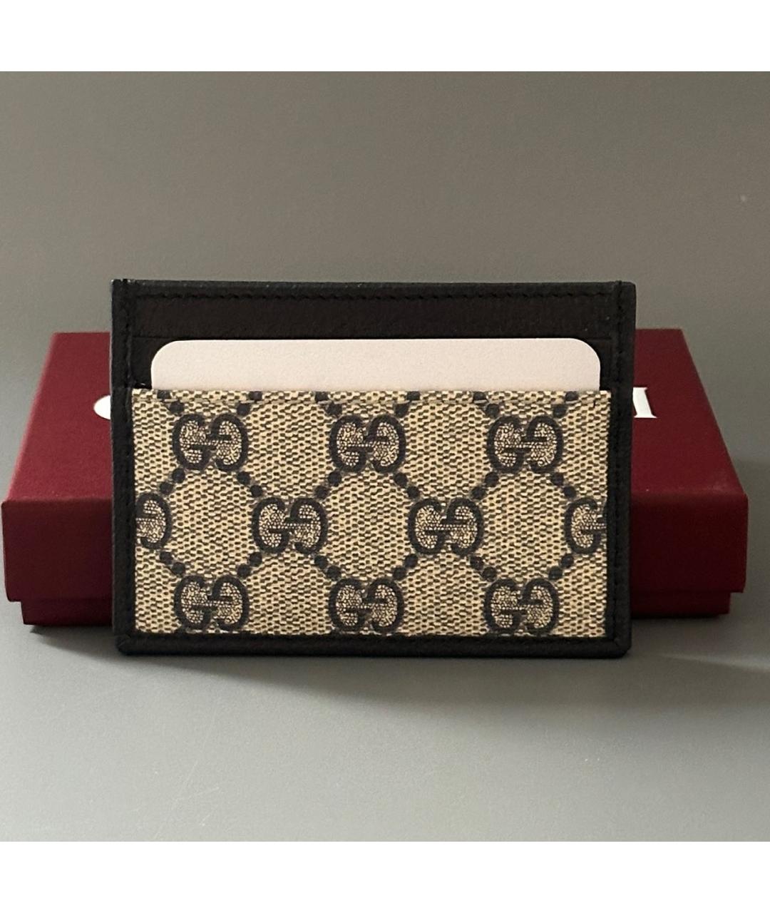 GUCCI Бежевый кожаный кардхолдер, фото 6