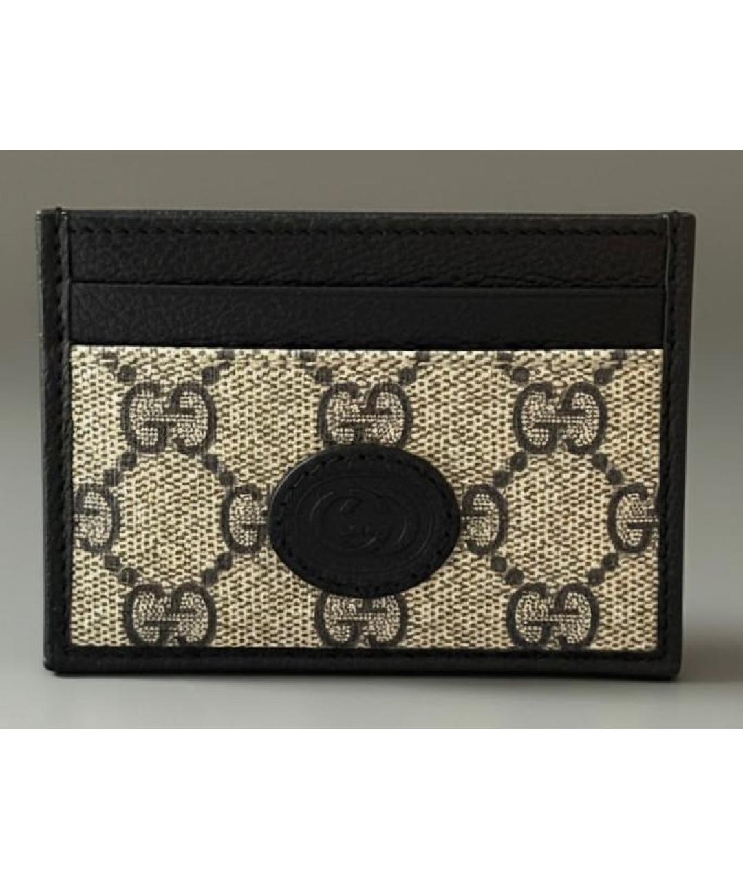 GUCCI Бежевый кожаный кардхолдер, фото 9