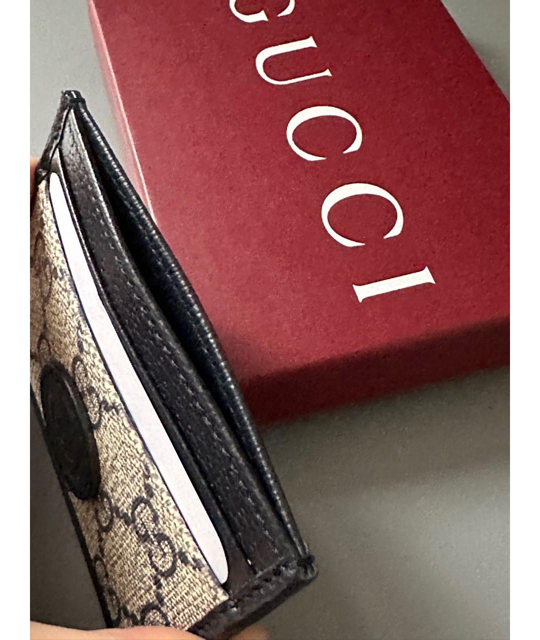 GUCCI Бежевый кожаный кардхолдер, фото 7