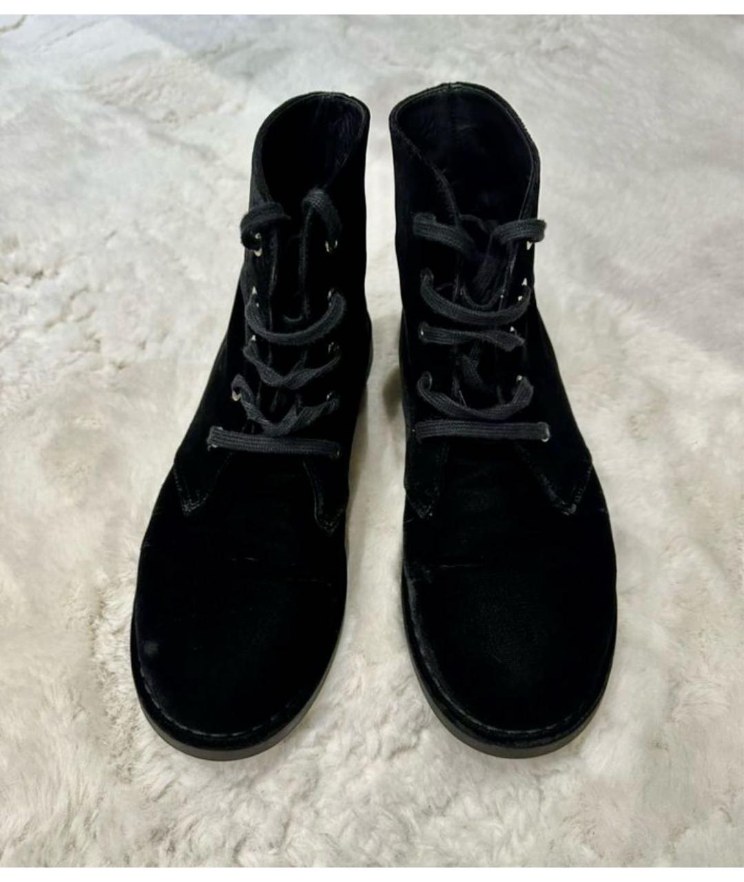 CHANEL Черные текстильные ботинки, фото 4
