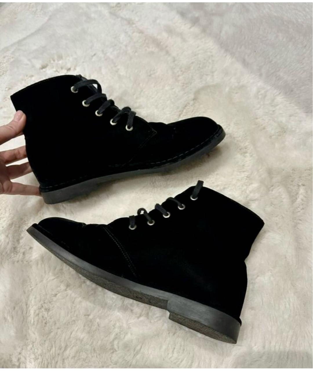 CHANEL Черные текстильные ботинки, фото 7