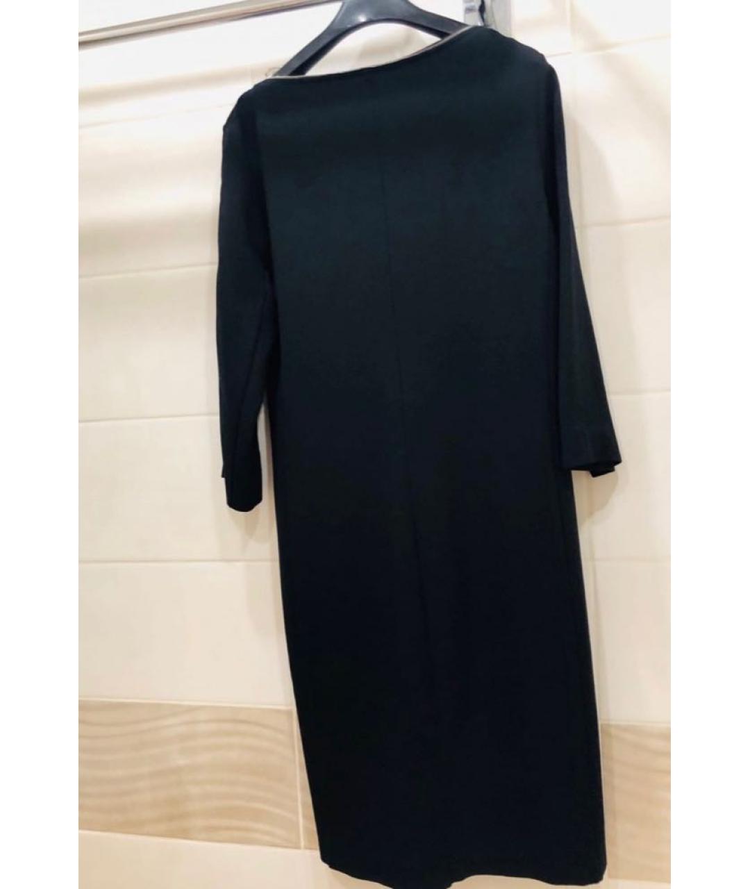 ESCADA Черное вискозное повседневное платье, фото 4