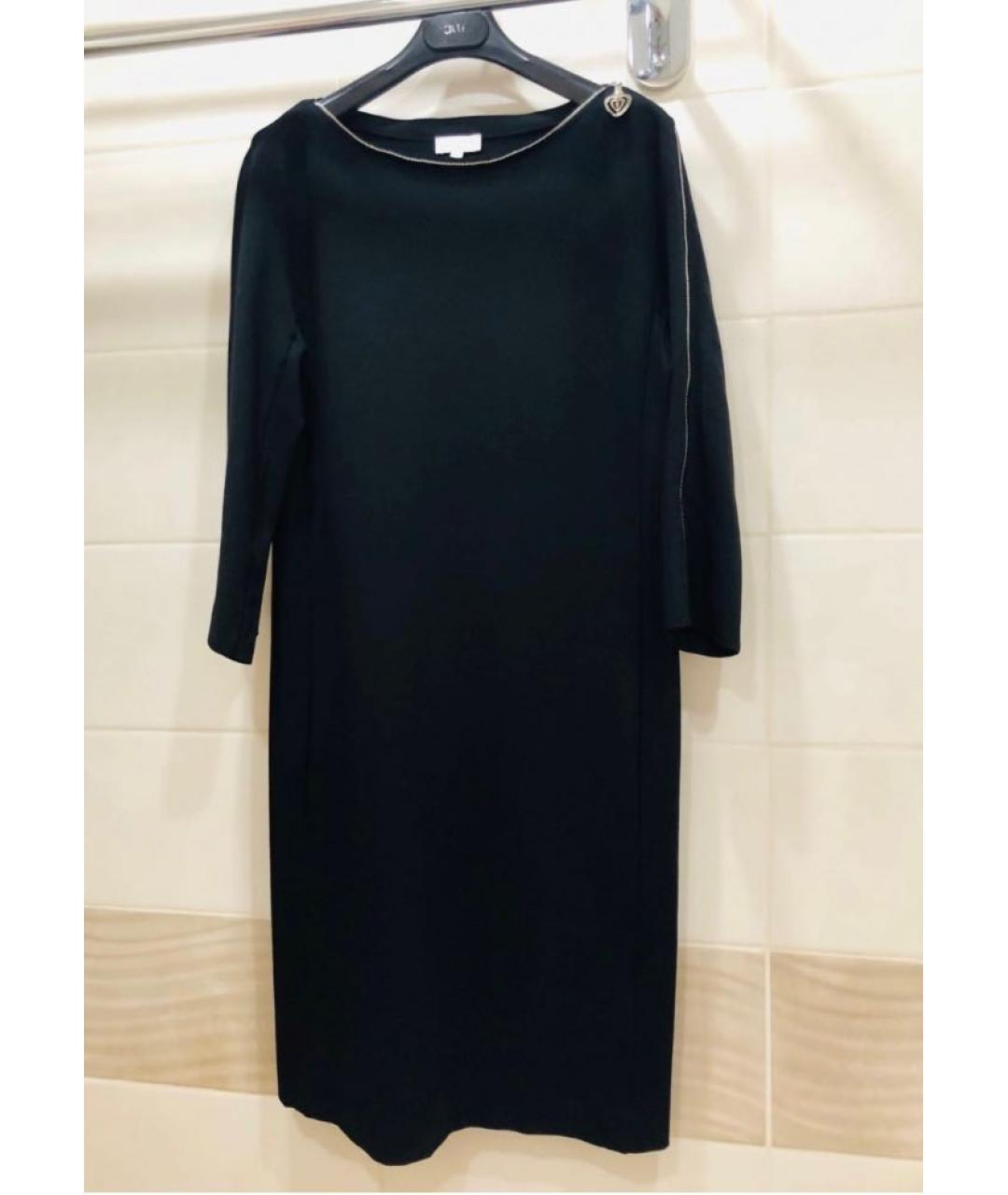 ESCADA Черное вискозное повседневное платье, фото 8