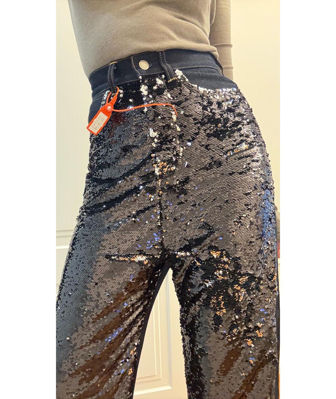 GOLDEN GOOSE DELUXE BRAND Синие хлопковые прямые джинсы, фото 2