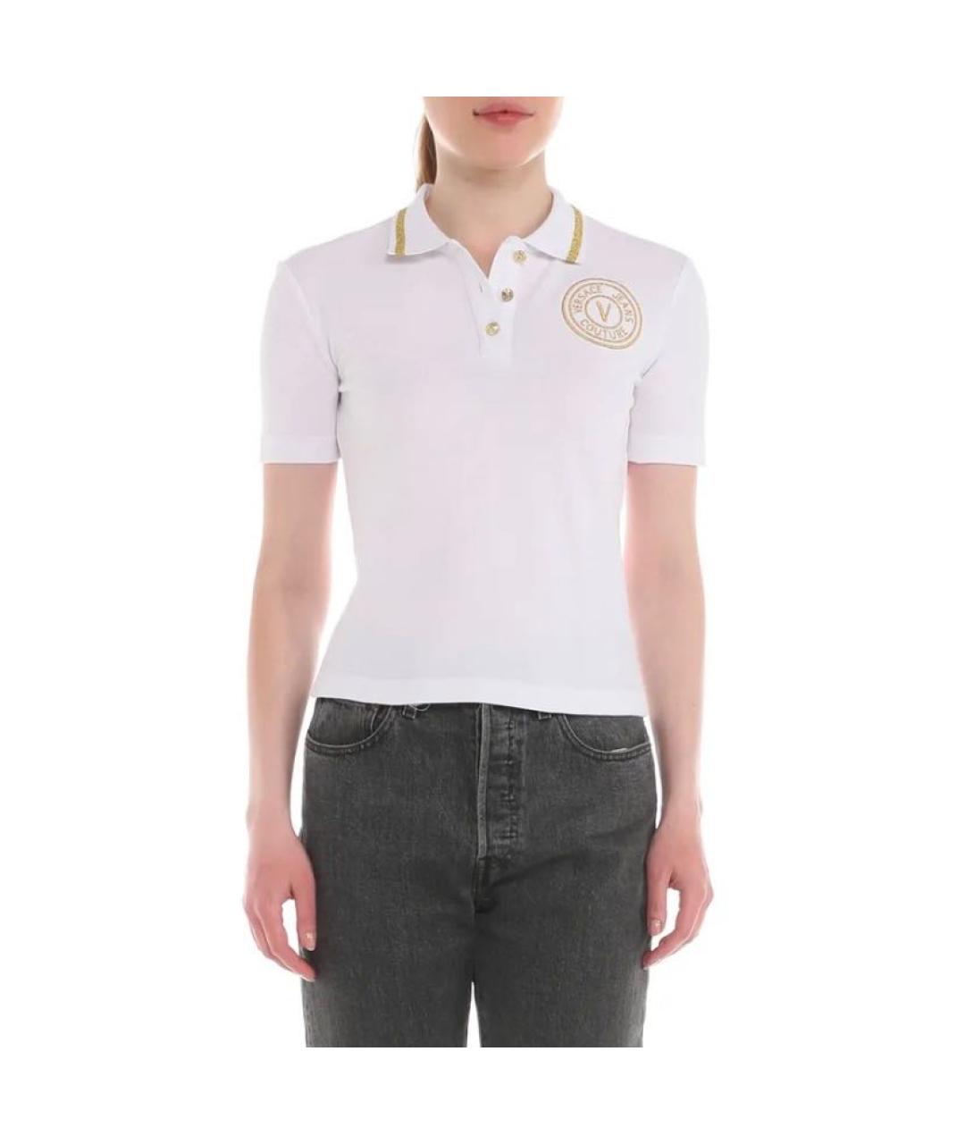 VERSACE JEANS COUTURE Белая хлопковая футболка, фото 4