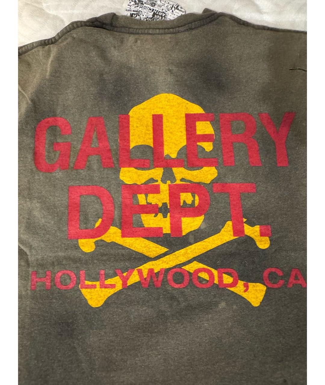 Gallery Dept Антрацитовая хлопковая футболка, фото 4