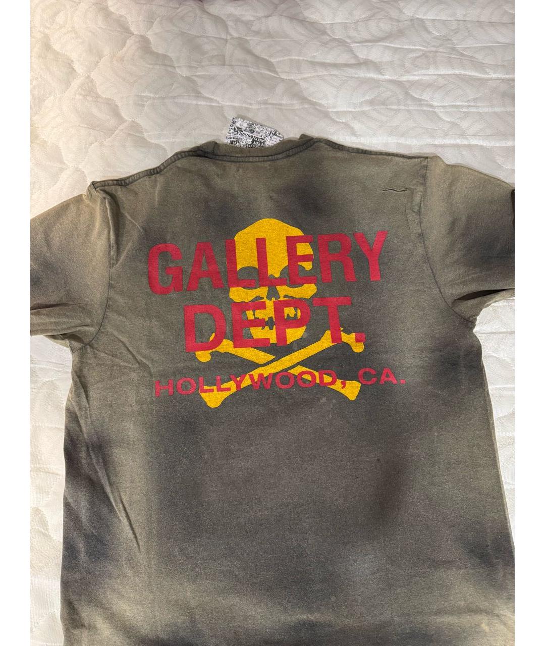Gallery Dept Антрацитовая хлопковая футболка, фото 3