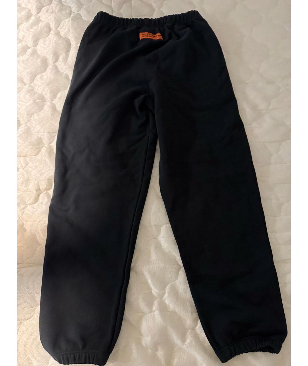 HERON PRESTON Черные хлопковые повседневные брюки, фото 4