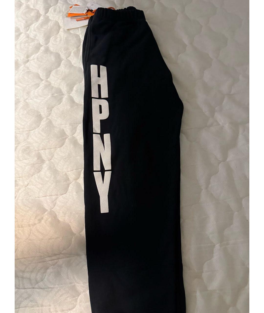 HERON PRESTON Черные хлопковые повседневные брюки, фото 2