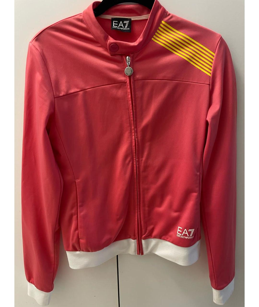 EA7 Розовый атласный джемпер / свитер, фото 7