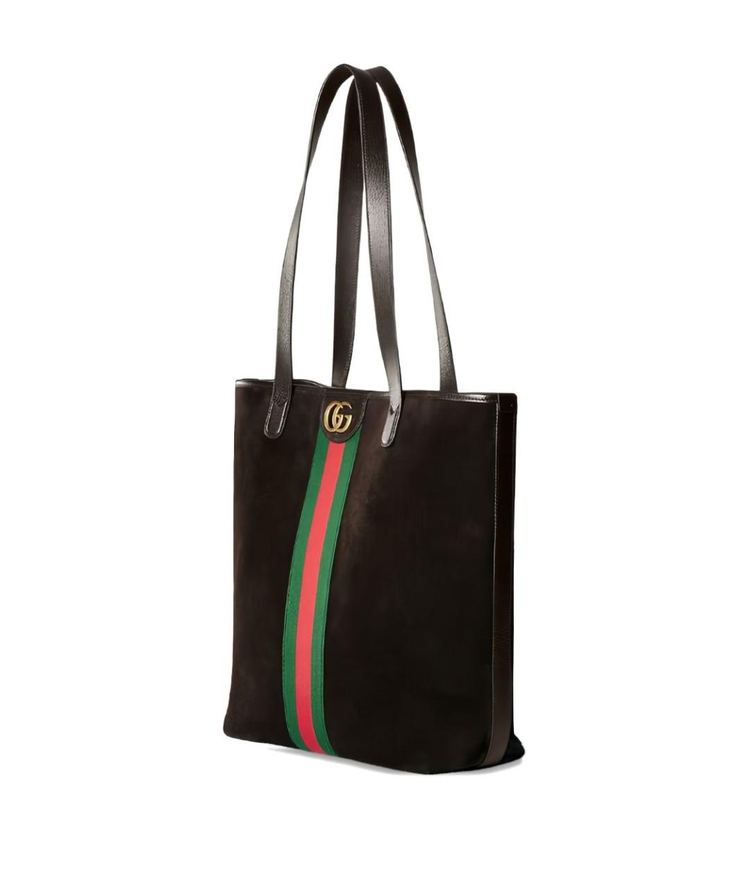 GUCCI Коричневая замшевая сумка тоут, фото 3