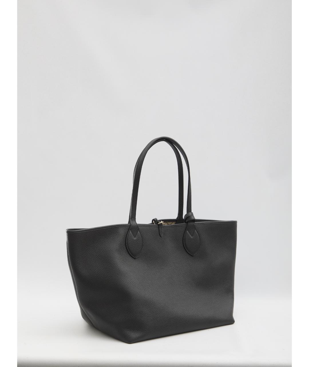 GUCCI Черная кожаная сумка тоут, фото 2