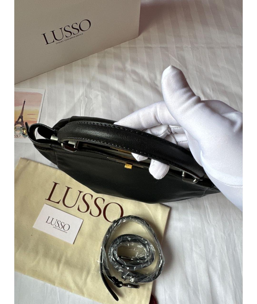 FENDI Черная кожаная сумка с короткими ручками, фото 5