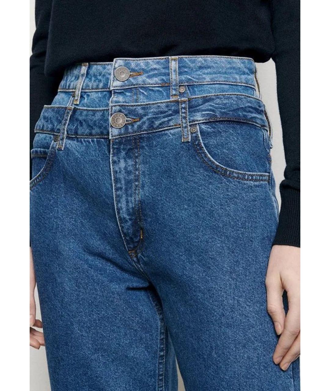 SANDRO Темно-синие хлопковые прямые джинсы, фото 2