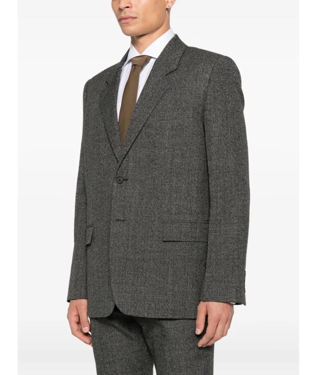 GUCCI Серый шерстяной пиджак, фото 5