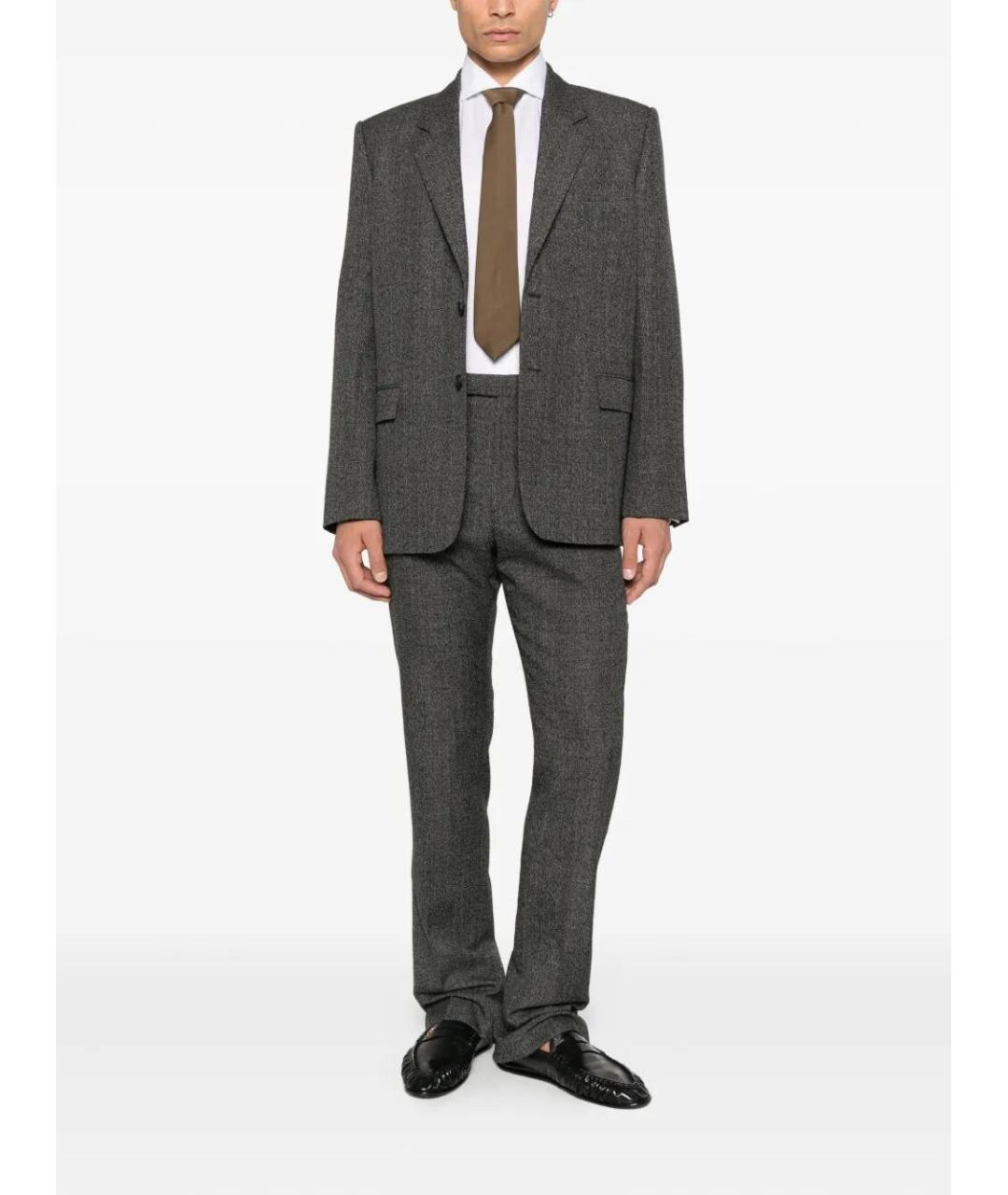 GUCCI Серый шерстяной пиджак, фото 2