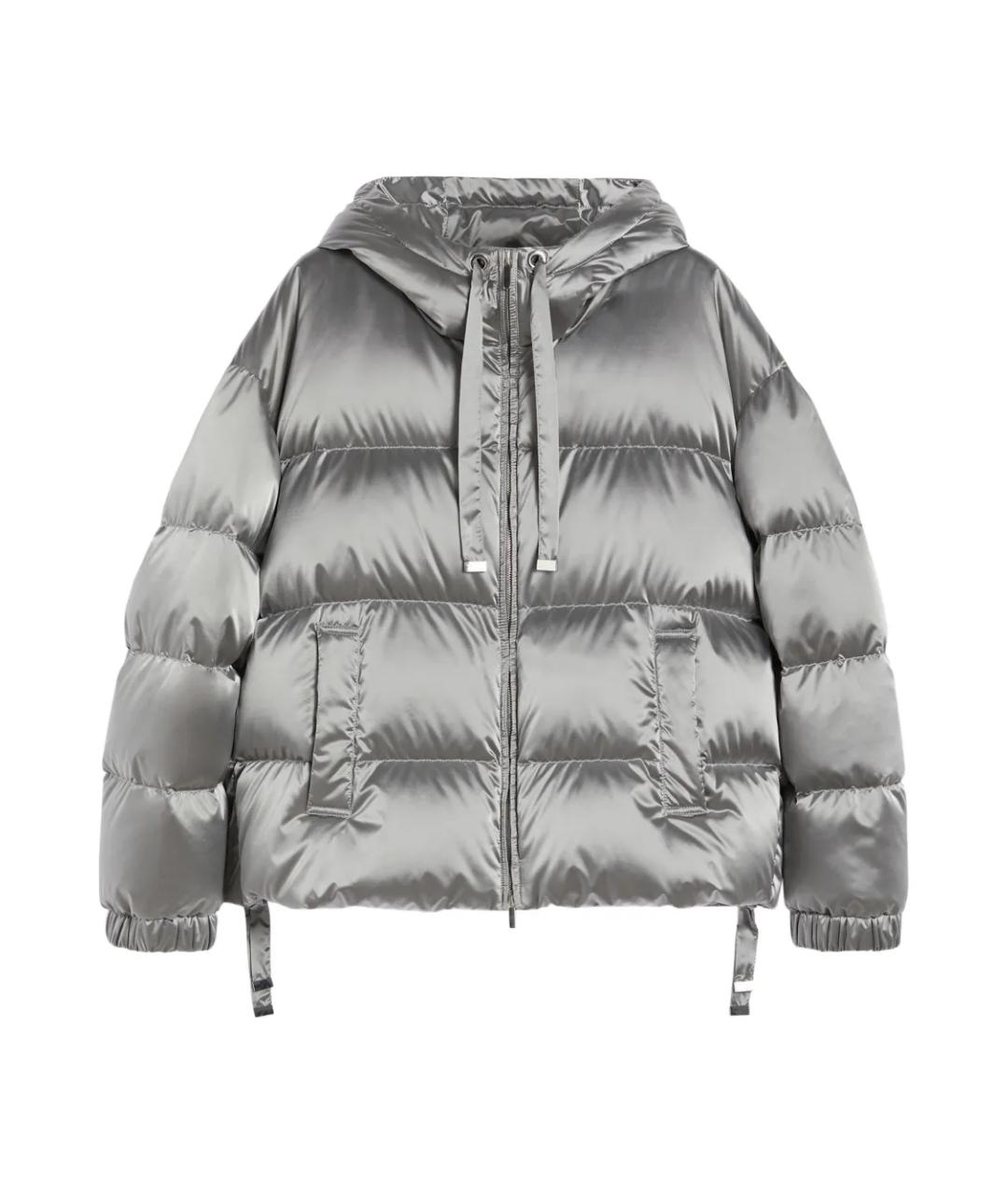 'S MAX MARA Серебряная полиамидовая куртка, фото 1