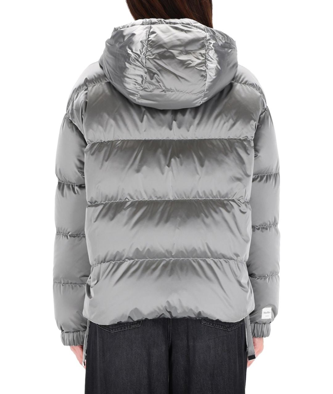 'S MAX MARA Серебряная полиамидовая куртка, фото 5