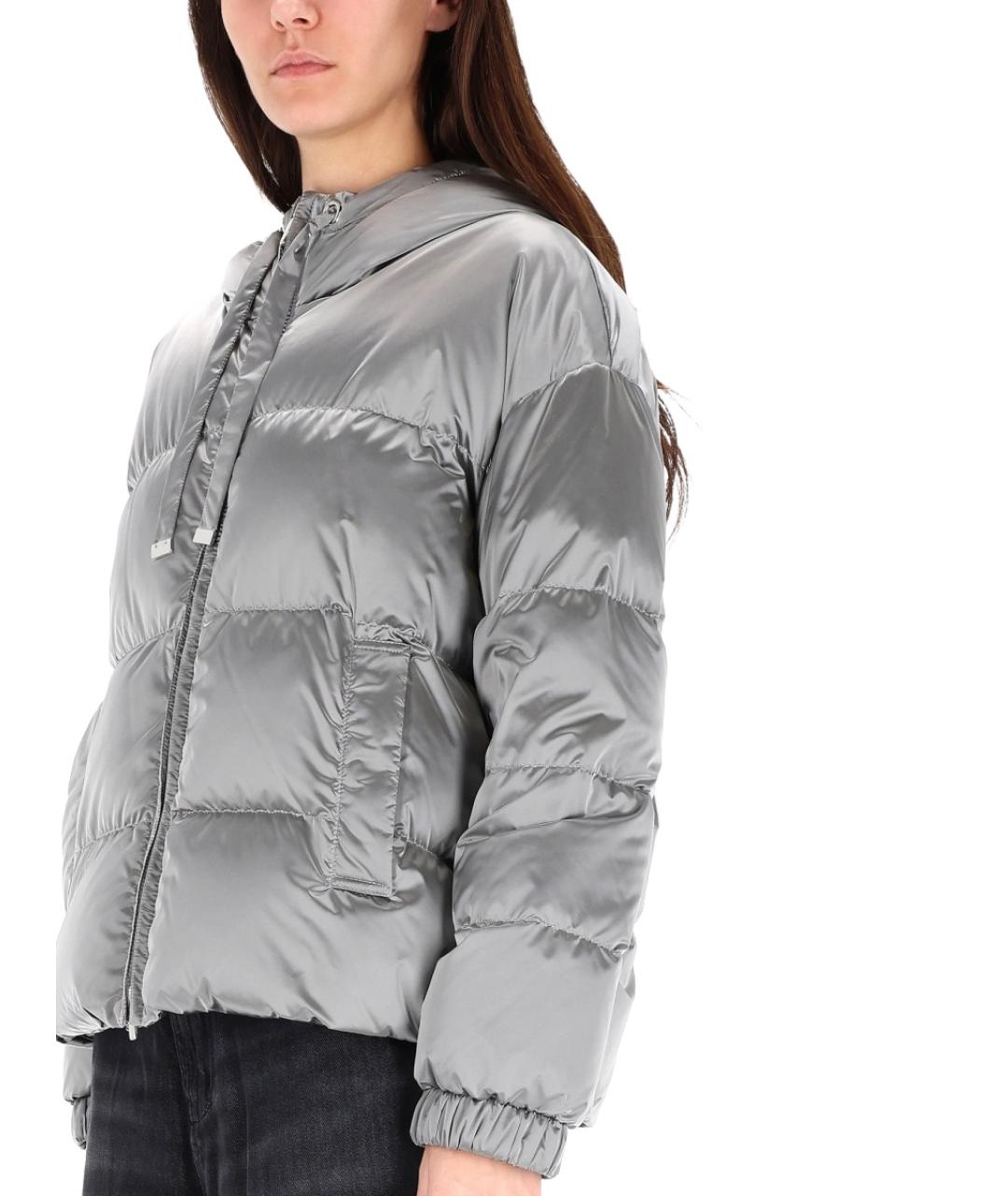 'S MAX MARA Серебряная полиамидовая куртка, фото 4
