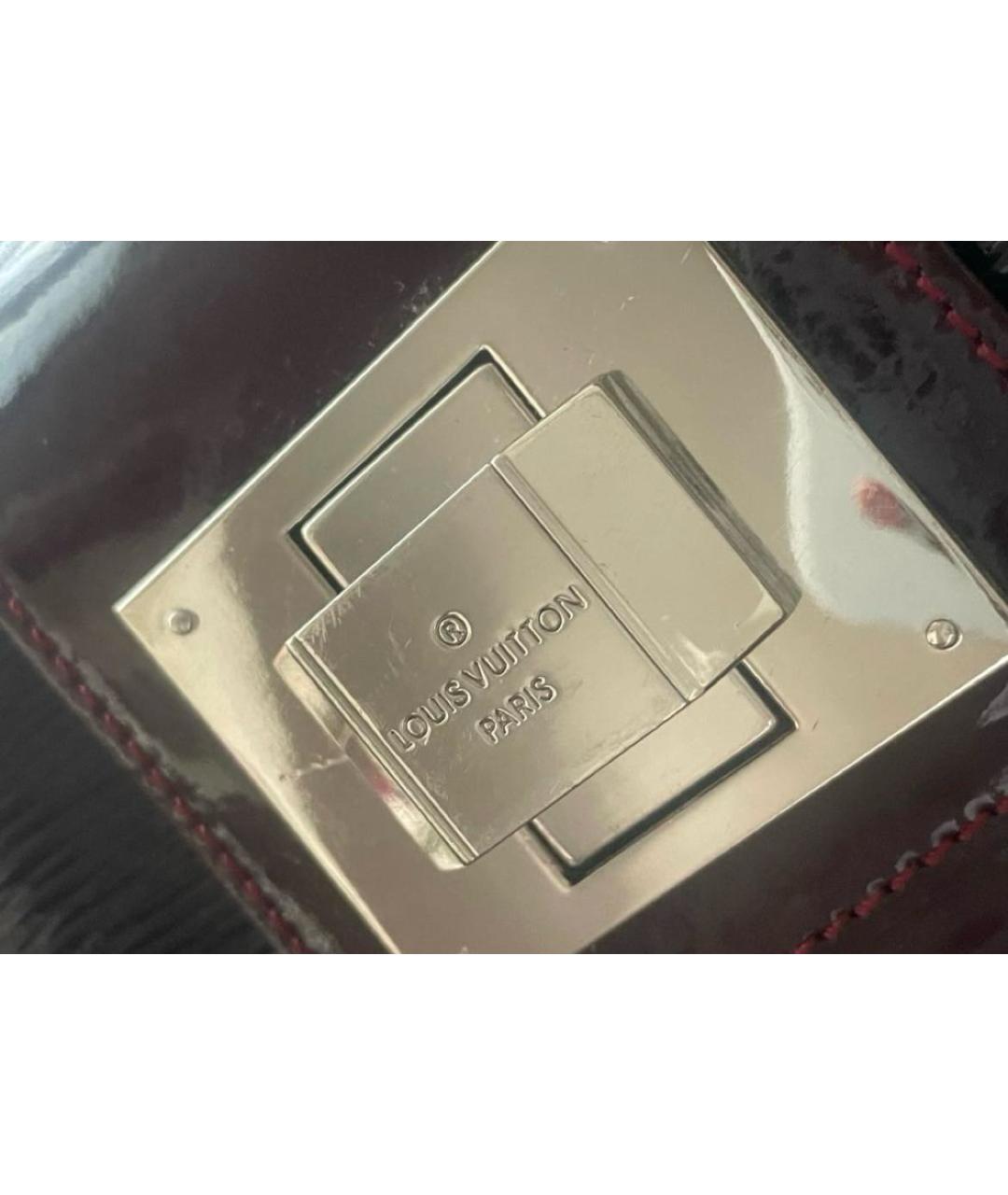 LOUIS VUITTON Бордовая сумка с короткими ручками из лакированной кожи, фото 6