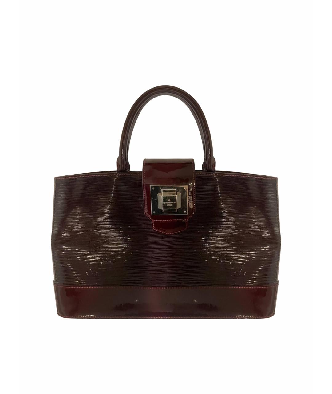 LOUIS VUITTON Бордовая сумка с короткими ручками из лакированной кожи, фото 1
