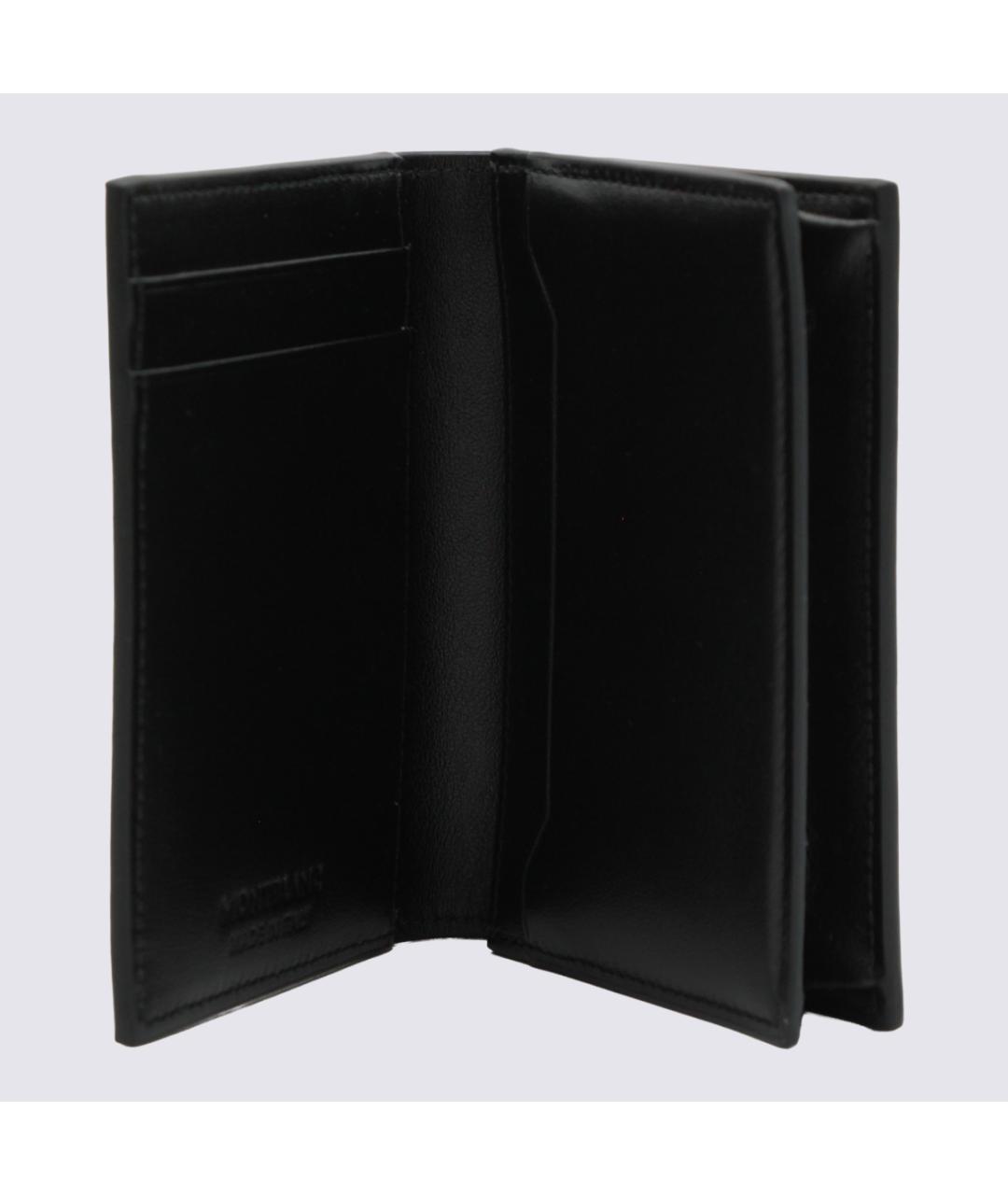MONTBLANC Черный кожаный кошелек, фото 3