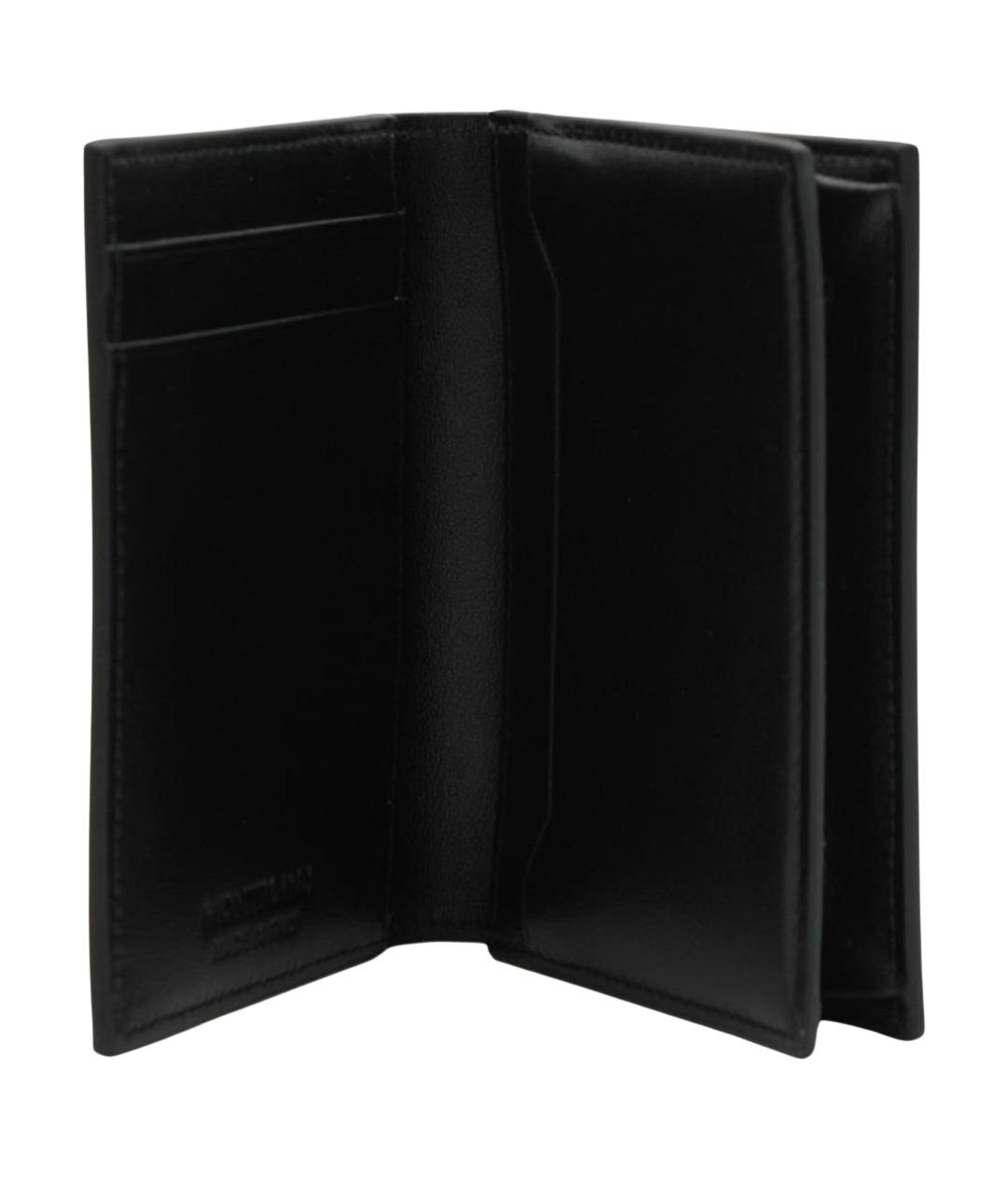 MONTBLANC Черный кожаный кошелек, фото 1