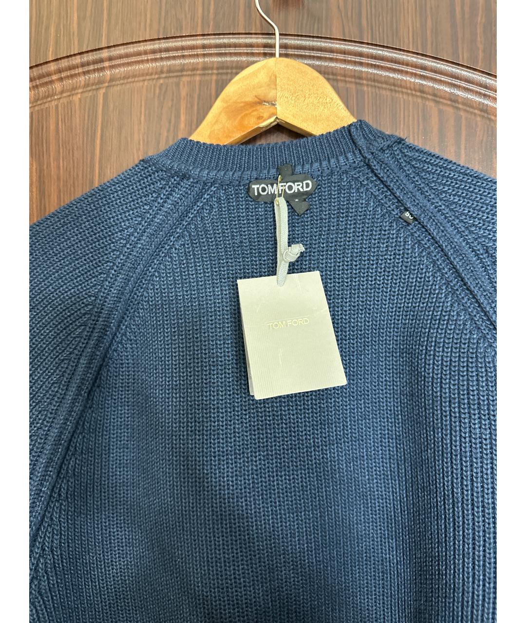TOM FORD Темно-синий шерстяной джемпер / свитер, фото 3