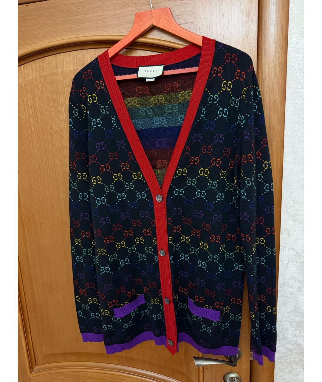 GUCCI Мульти шерстяной кардиган, фото 2