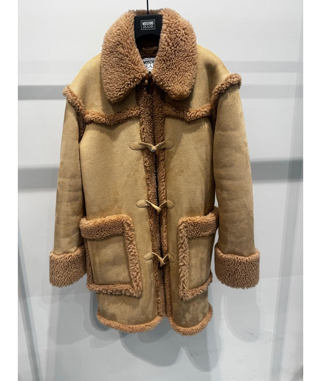 MOSCHINO Бежевая шуба, фото 2