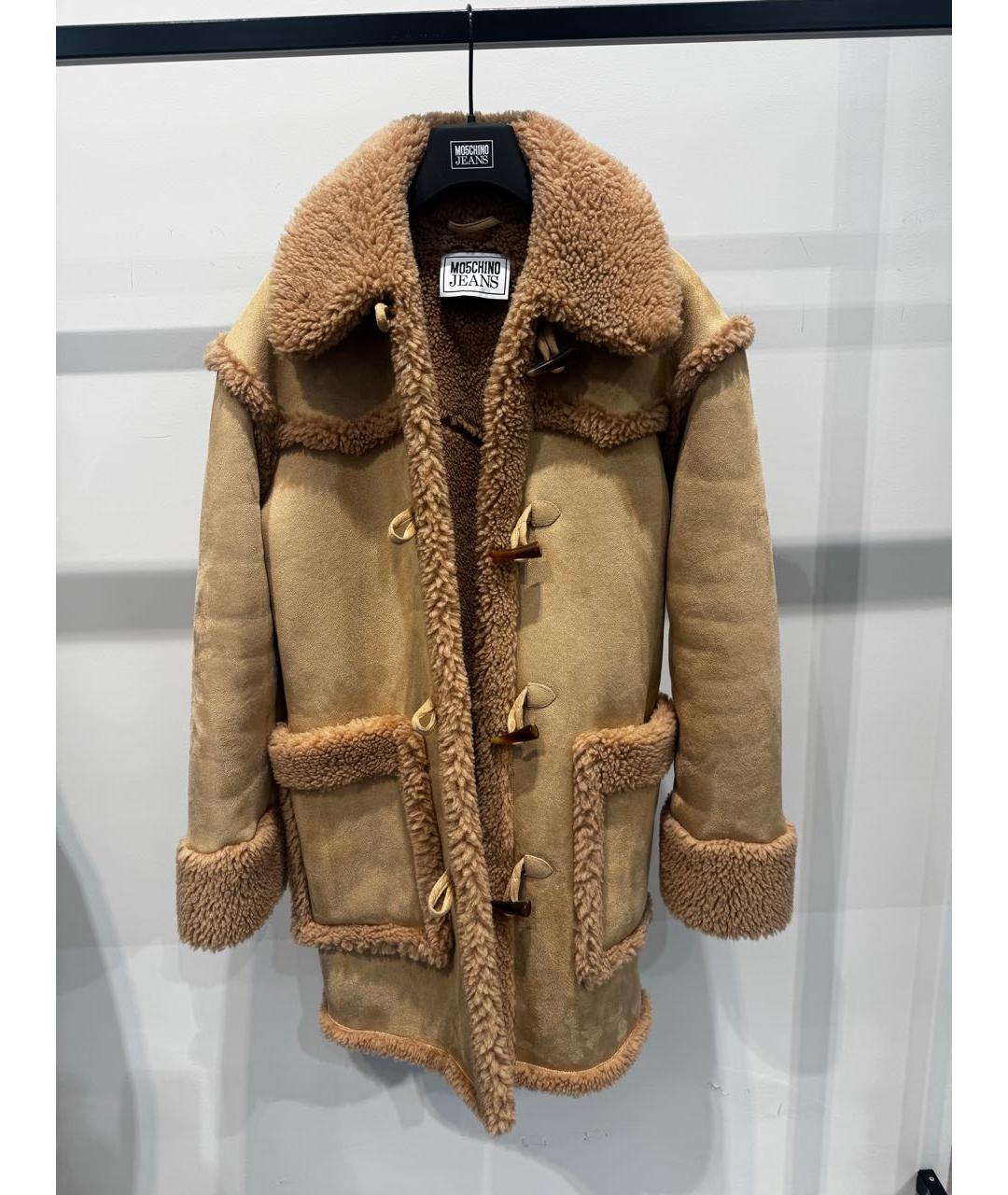 MOSCHINO Бежевая шуба, фото 3