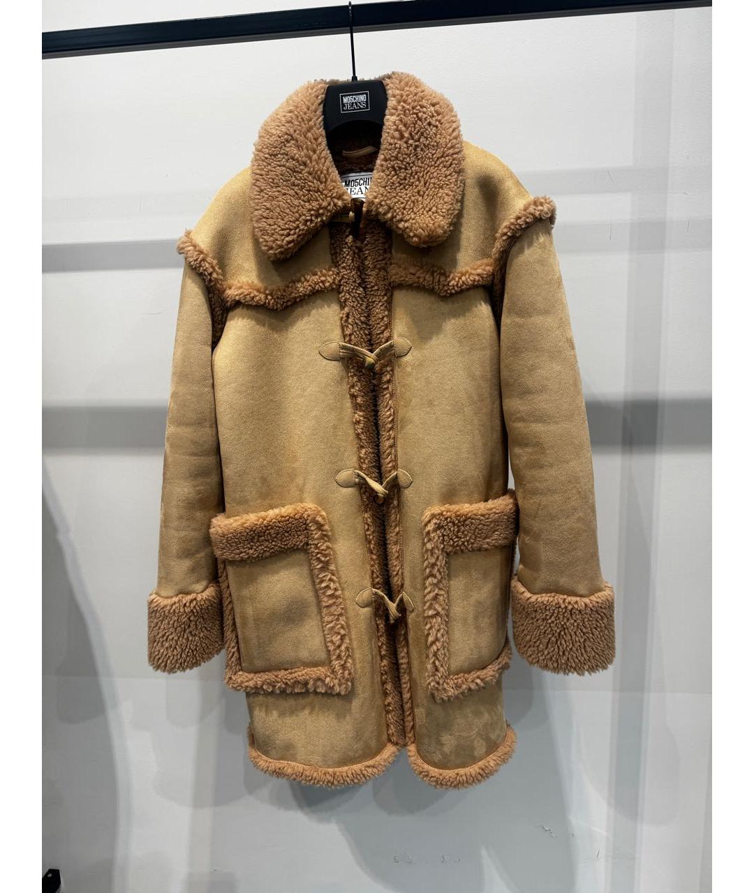 MOSCHINO Бежевая шуба, фото 4