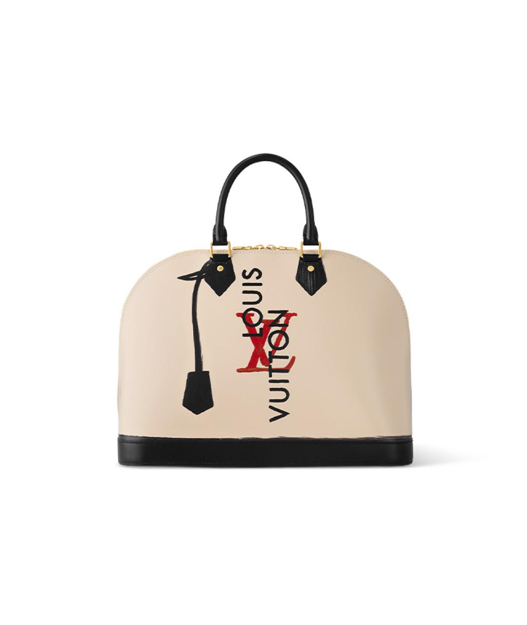 LOUIS VUITTON Бежевая кожаная дорожная/спортивная сумка, фото 1