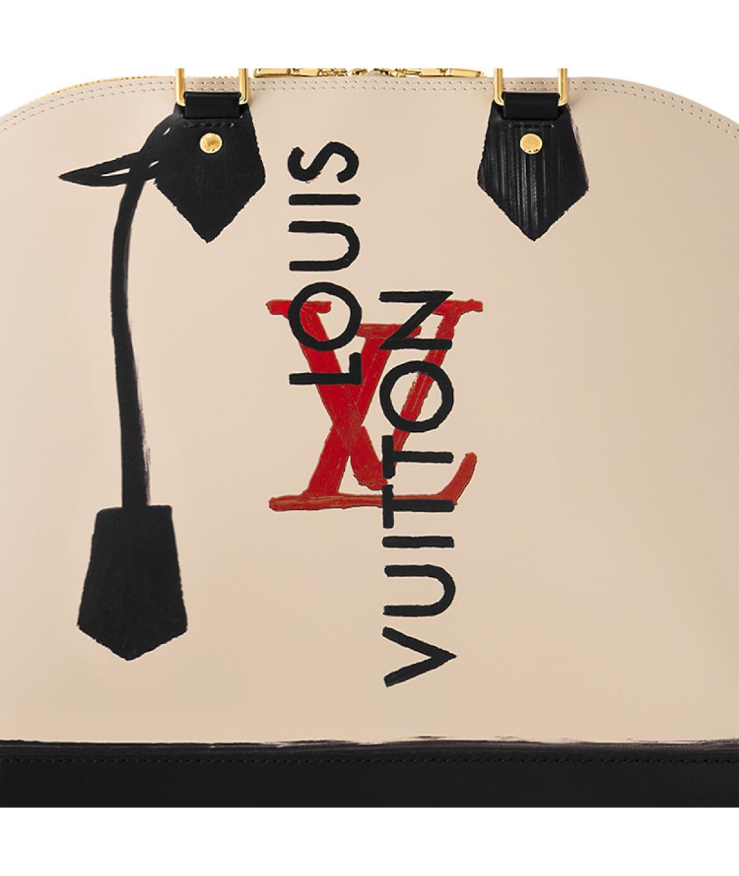 LOUIS VUITTON Бежевая кожаная дорожная/спортивная сумка, фото 2