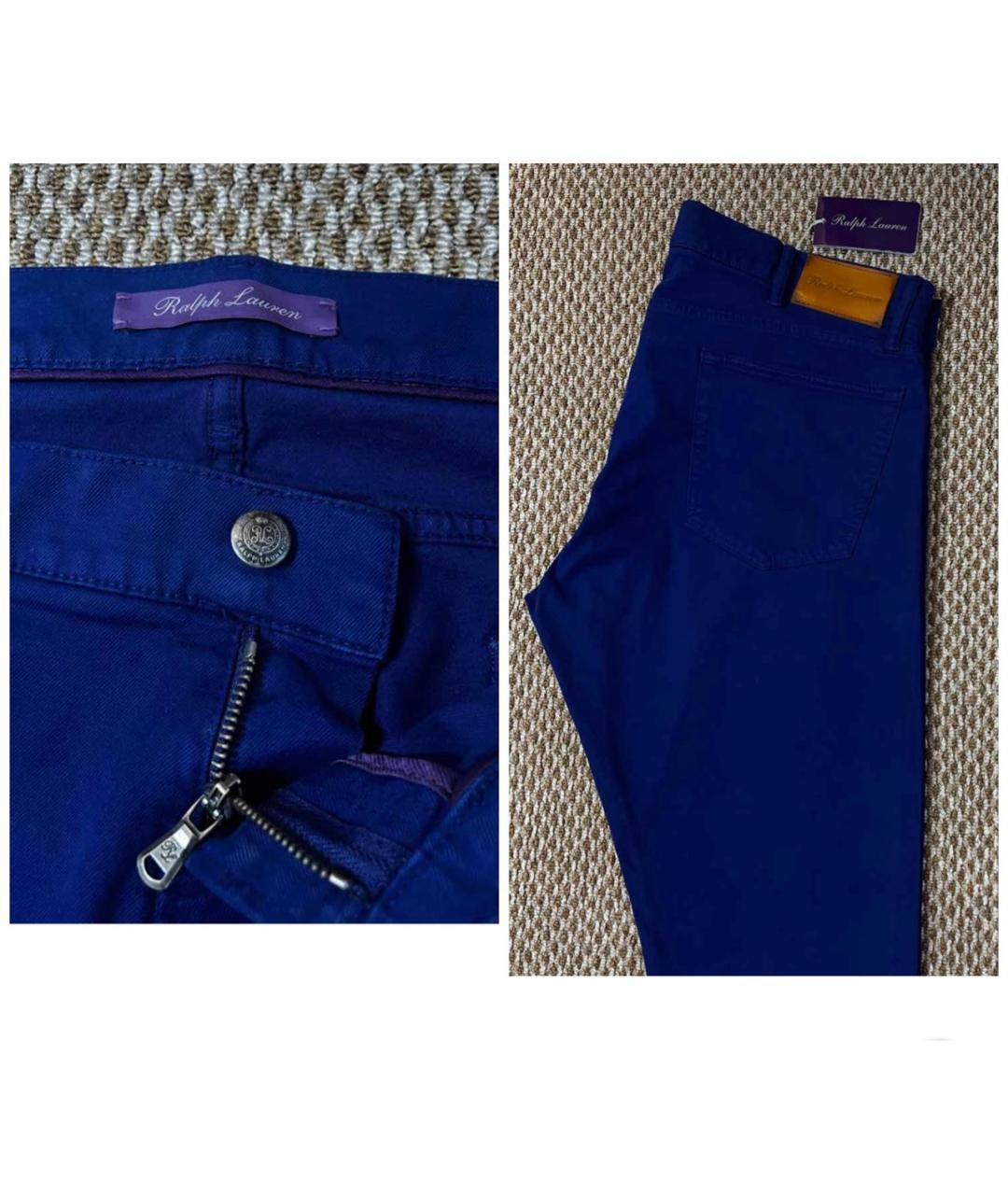 RALPH LAUREN PURPLE LABEL Синие джинсы, фото 3