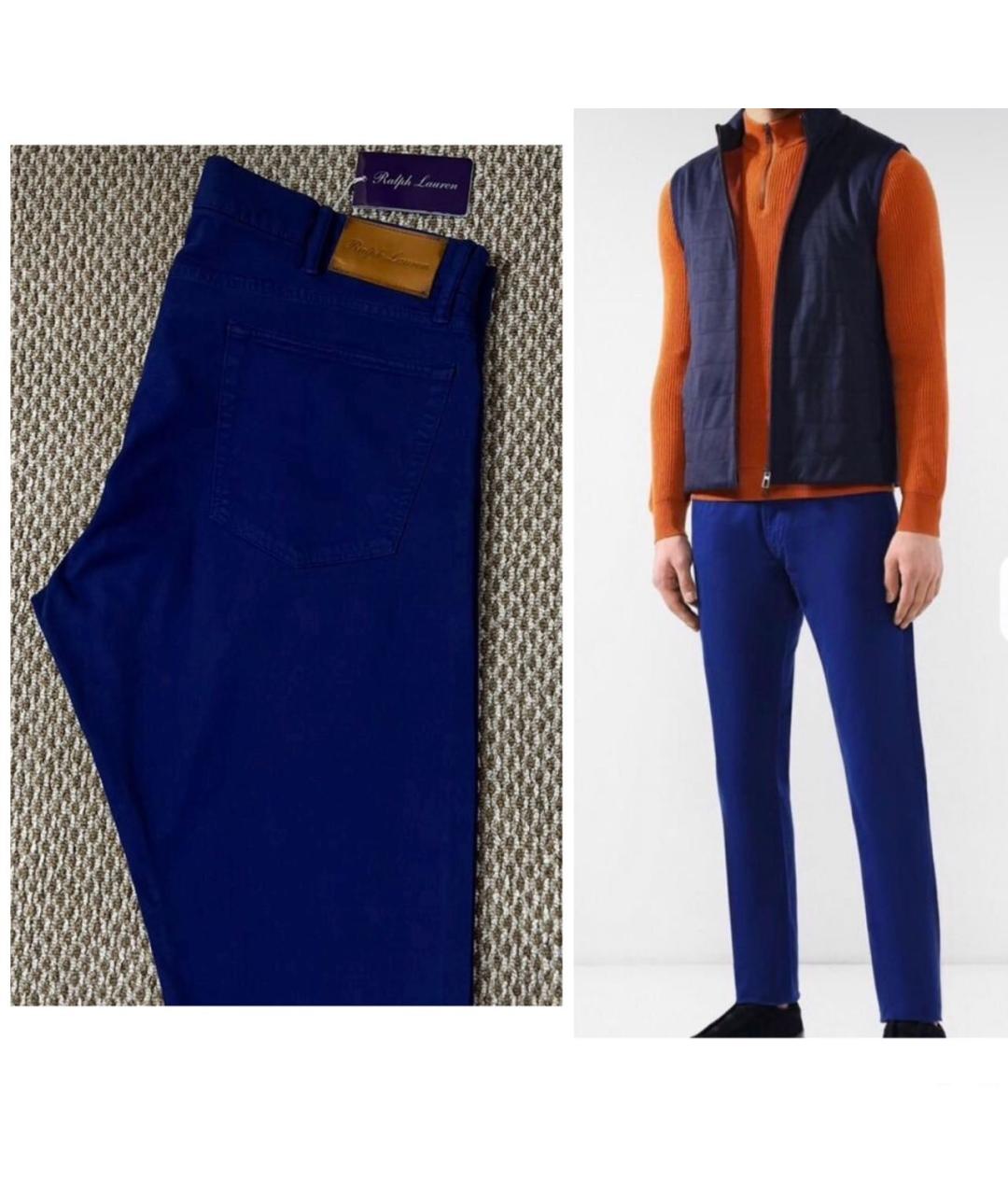 RALPH LAUREN PURPLE LABEL Синие джинсы, фото 2