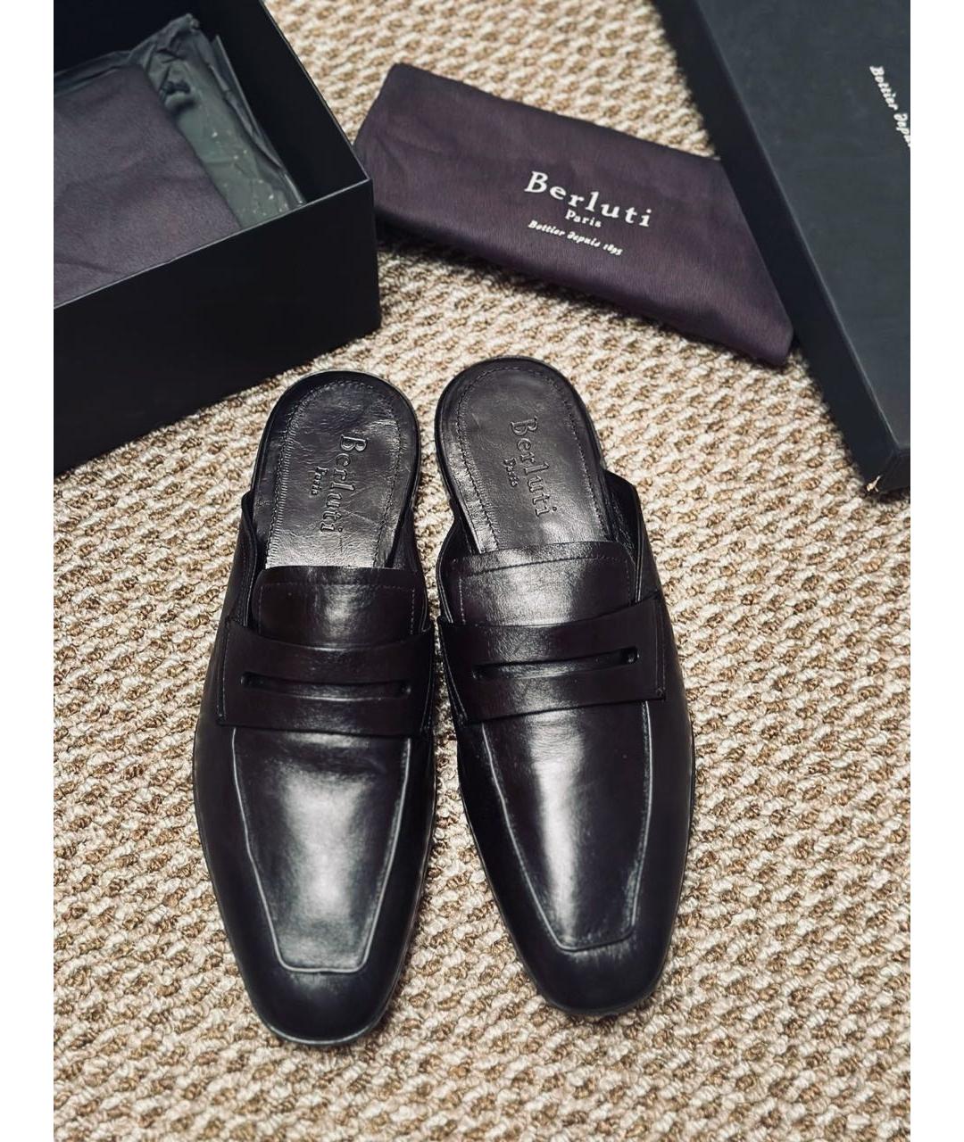 BERLUTI Черные кожаные лоферы, фото 7