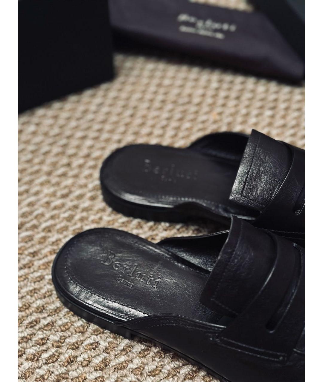 BERLUTI Черные кожаные лоферы, фото 5