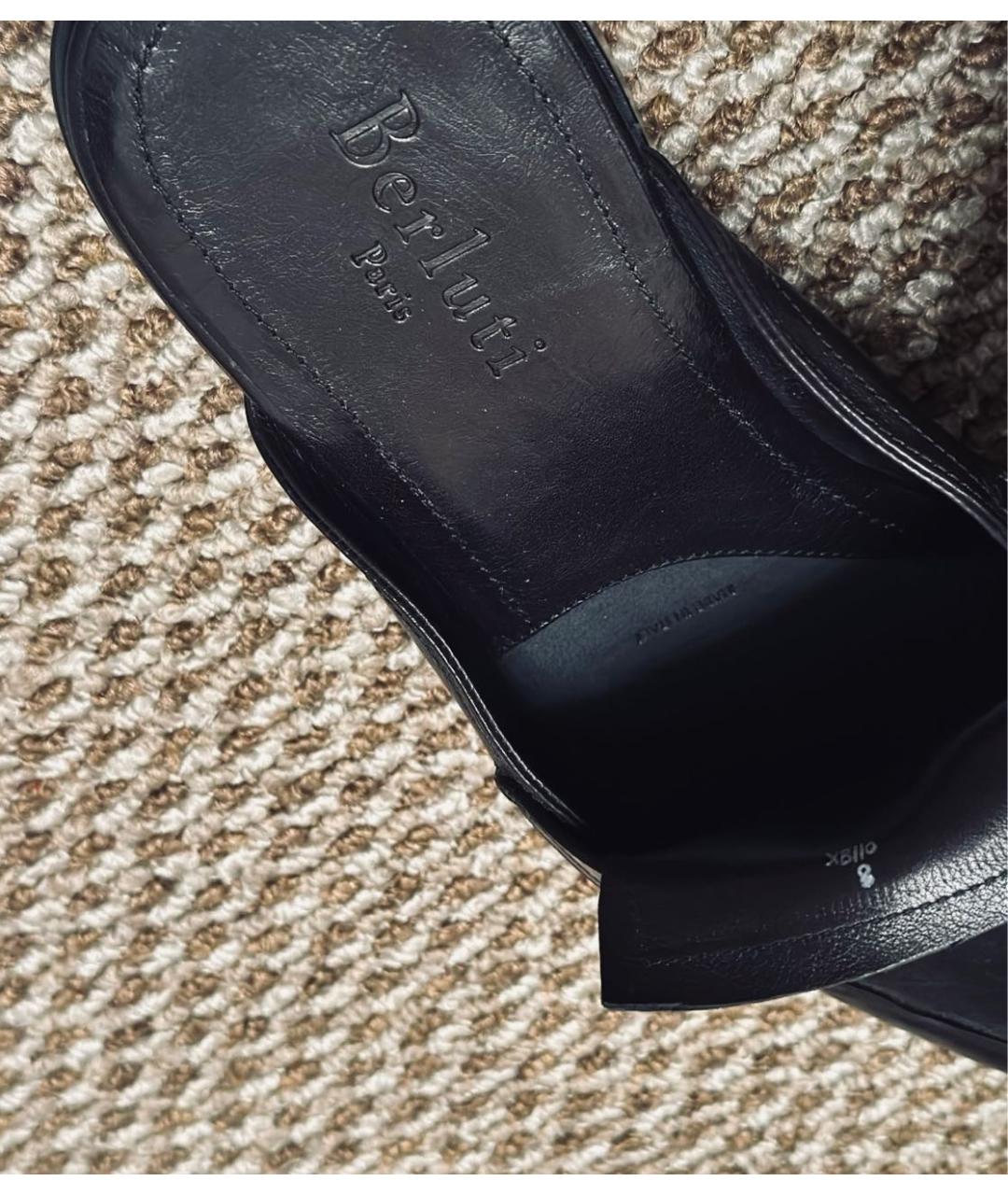 BERLUTI Черные кожаные лоферы, фото 6