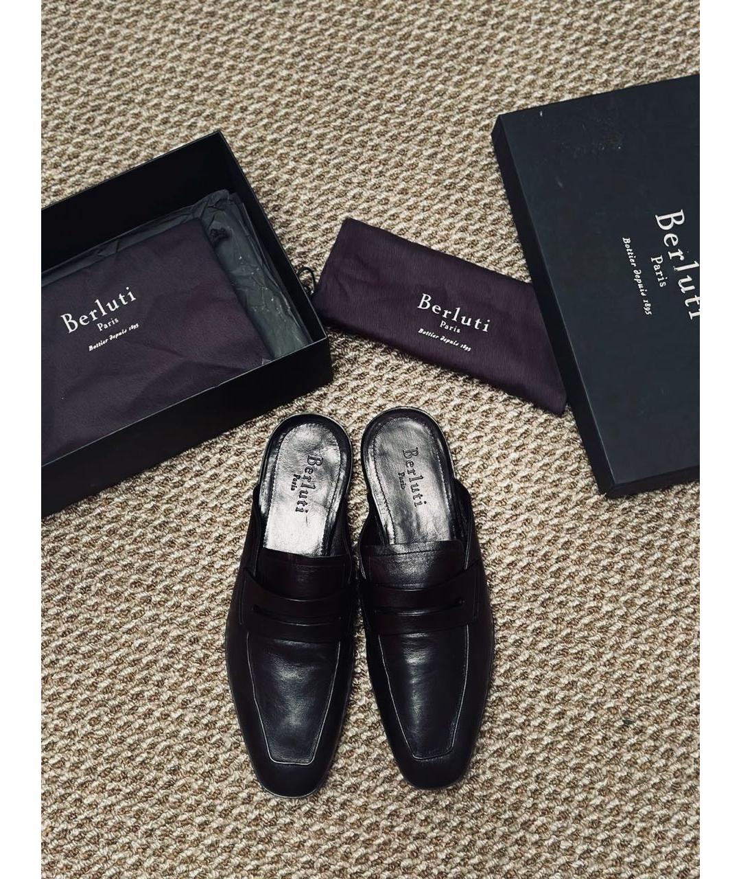 BERLUTI Черные кожаные лоферы, фото 2