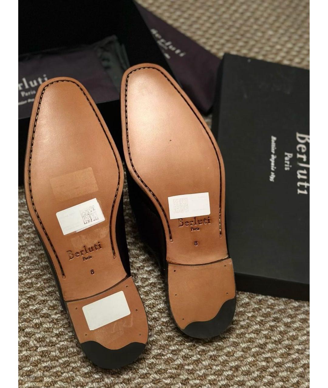 BERLUTI Черные кожаные лоферы, фото 4