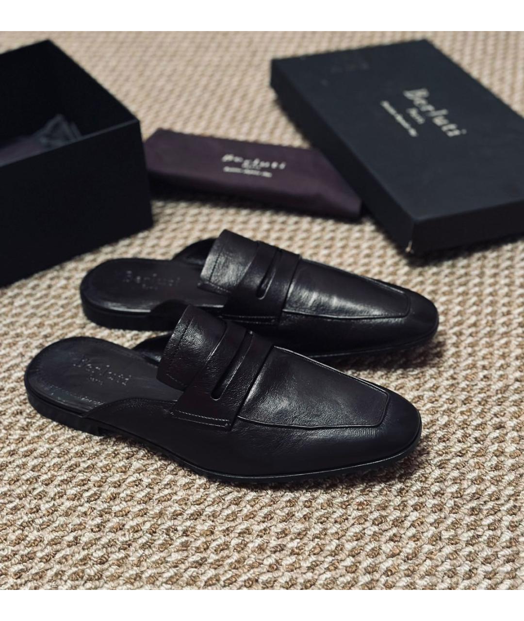 BERLUTI Черные кожаные лоферы, фото 3