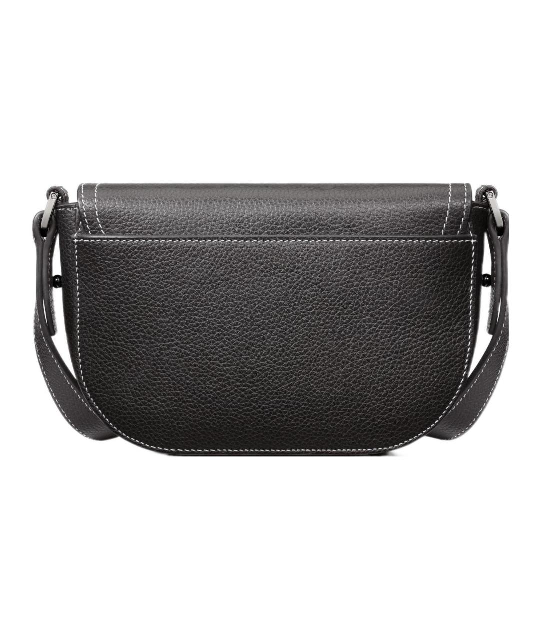 CHRISTIAN DIOR Черная кожаная сумка на плечо, фото 3