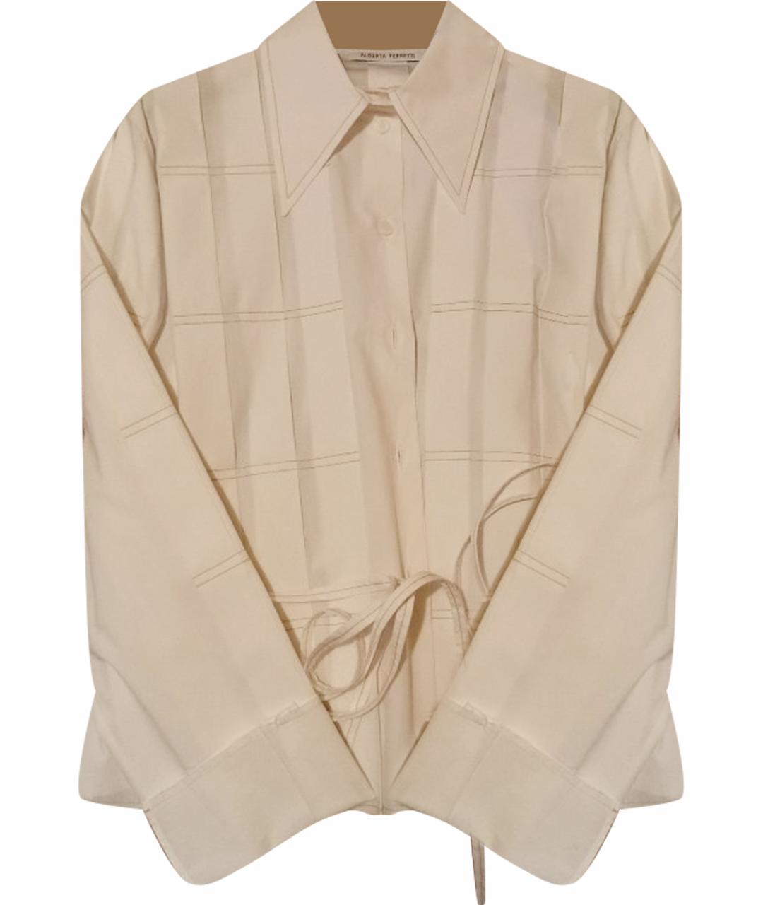 ALBERTA FERRETTI Белая хлопковая рубашка, фото 1