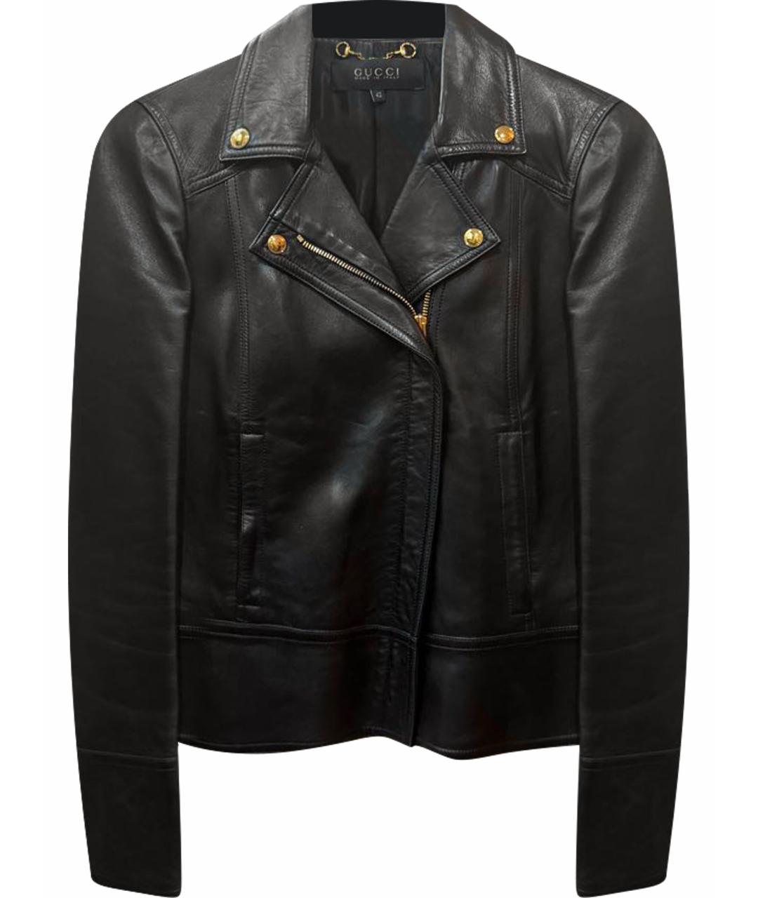 GUCCI Черная кожаная куртка, фото 1