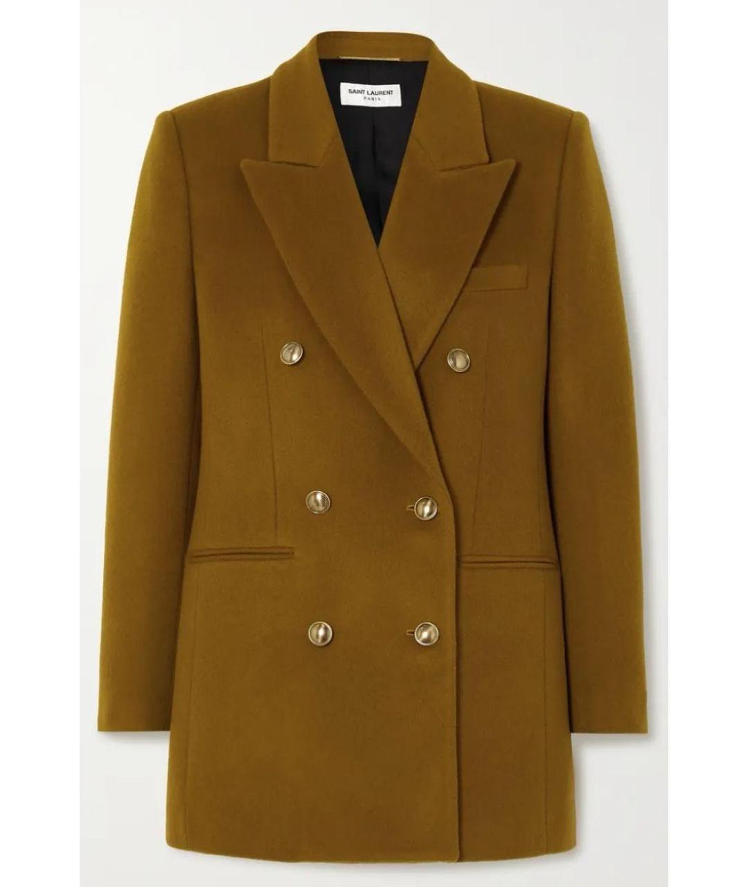 SAINT LAURENT Горчичный жакет/пиджак, фото 8