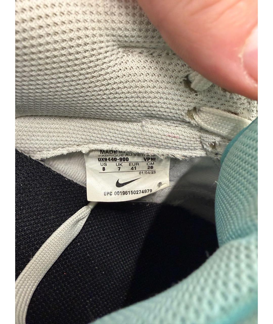 NIKE Бежевые кожаные низкие кроссовки / кеды, фото 4