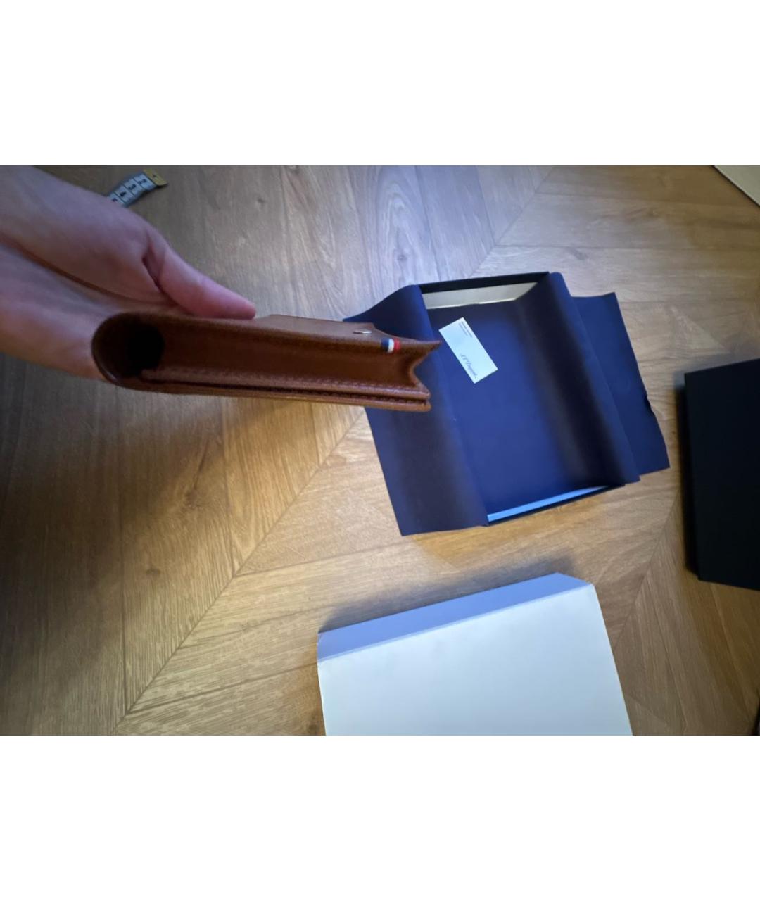 DUPONT Коричневый кожаный кошелек, фото 5